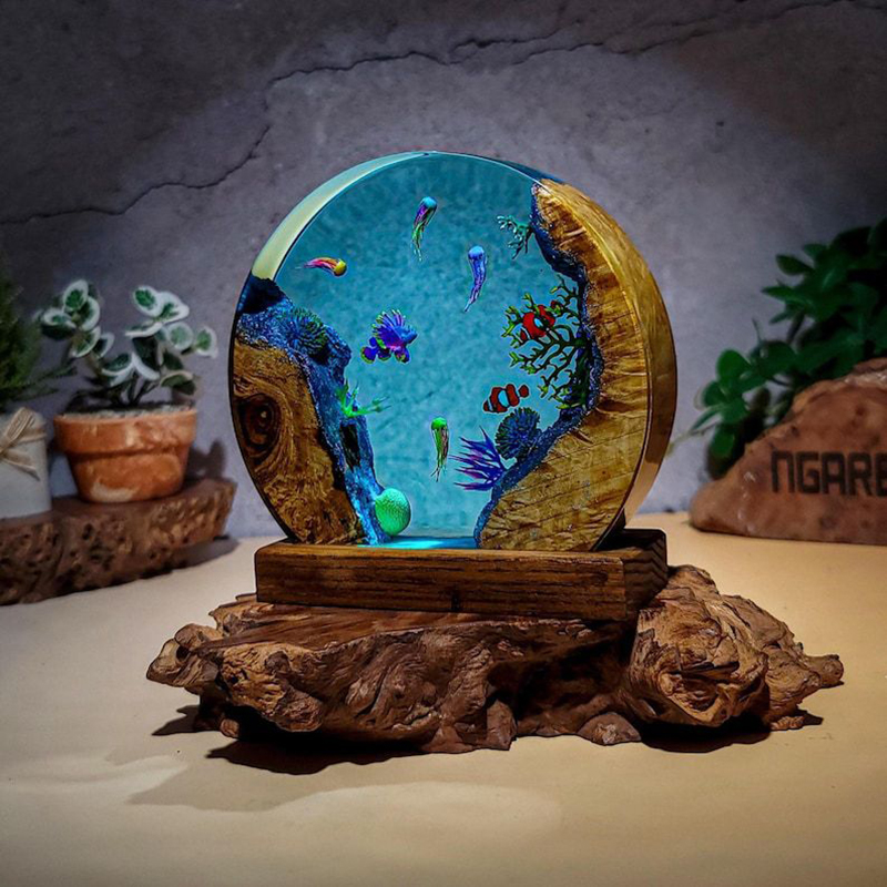 Ocean Aquarium Organism Resin  - Resin Art Decor บทวิจารณ์และราคา