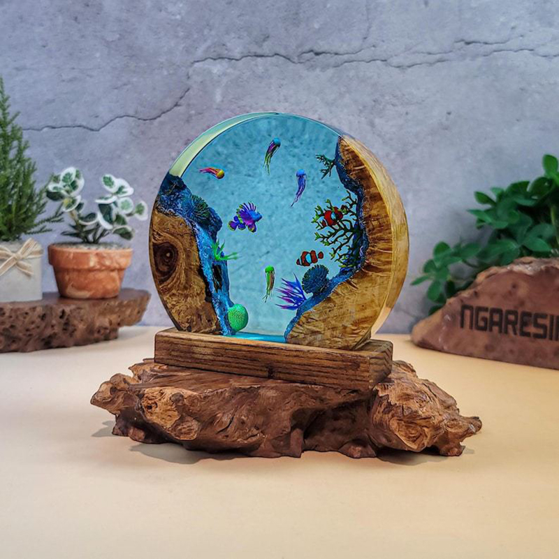 Ocean Aquarium Organism Resin  - Resin Art Decor บทวิจารณ์และราคา