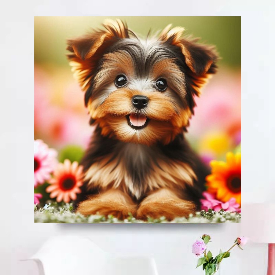 Yorkshire Terrier Dog 5D DIY D - Resin Art Painting บทวิจารณ์และราคา