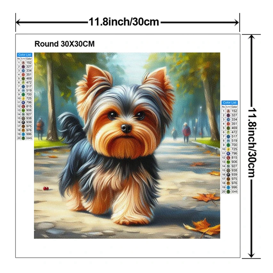 Yorkshire Terrier Dog 5D DIY D - Resin Art Painting บทวิจารณ์และราคา