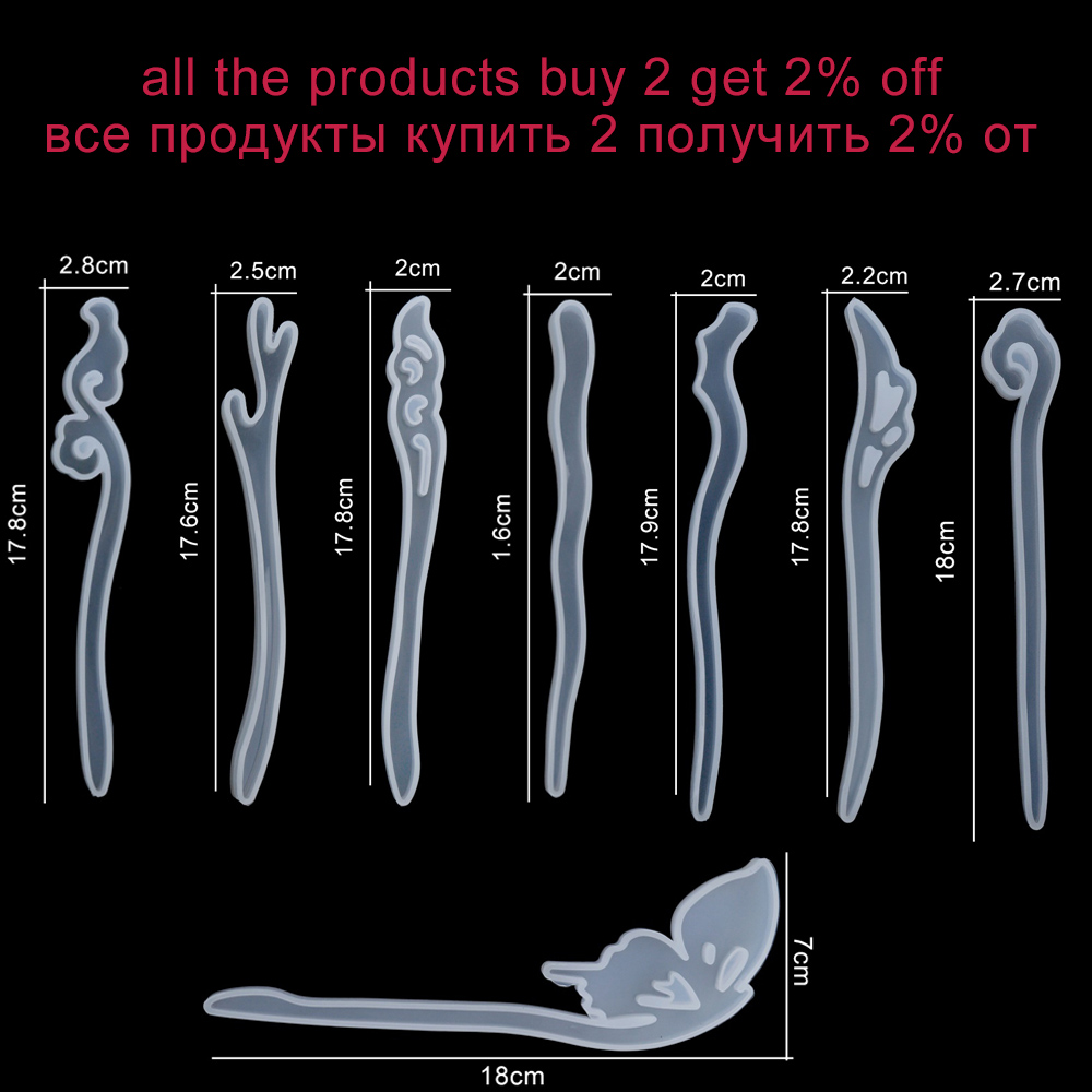 1Pcs Hairpin Hair Stick Silico - Resin Art Letters บทวิจารณ์และราคา