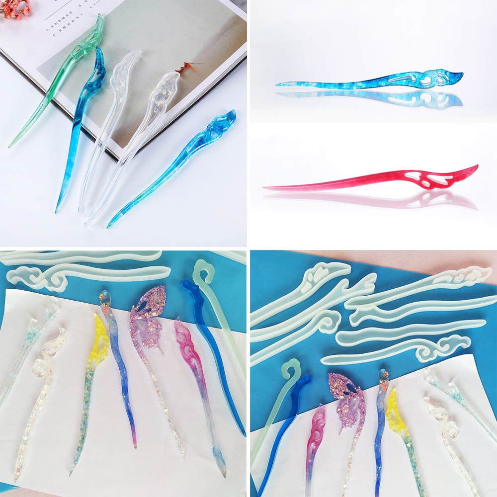 1Pcs Hairpin Hair Stick Silico - Resin Art Letters บทวิจารณ์และราคา