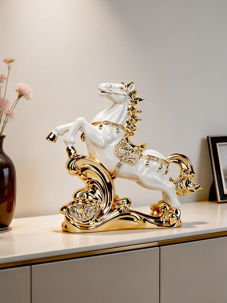 Home Decor Horse Statue Deskto - Resin Art Gift For Anniversary บทวิจารณ์และราคา