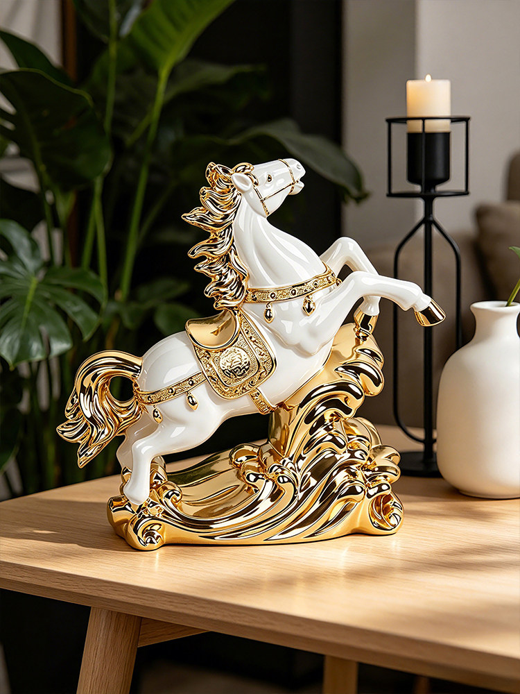 Home Decor Horse Statue Deskto - Resin Art Gift For Anniversary บทวิจารณ์และราคา