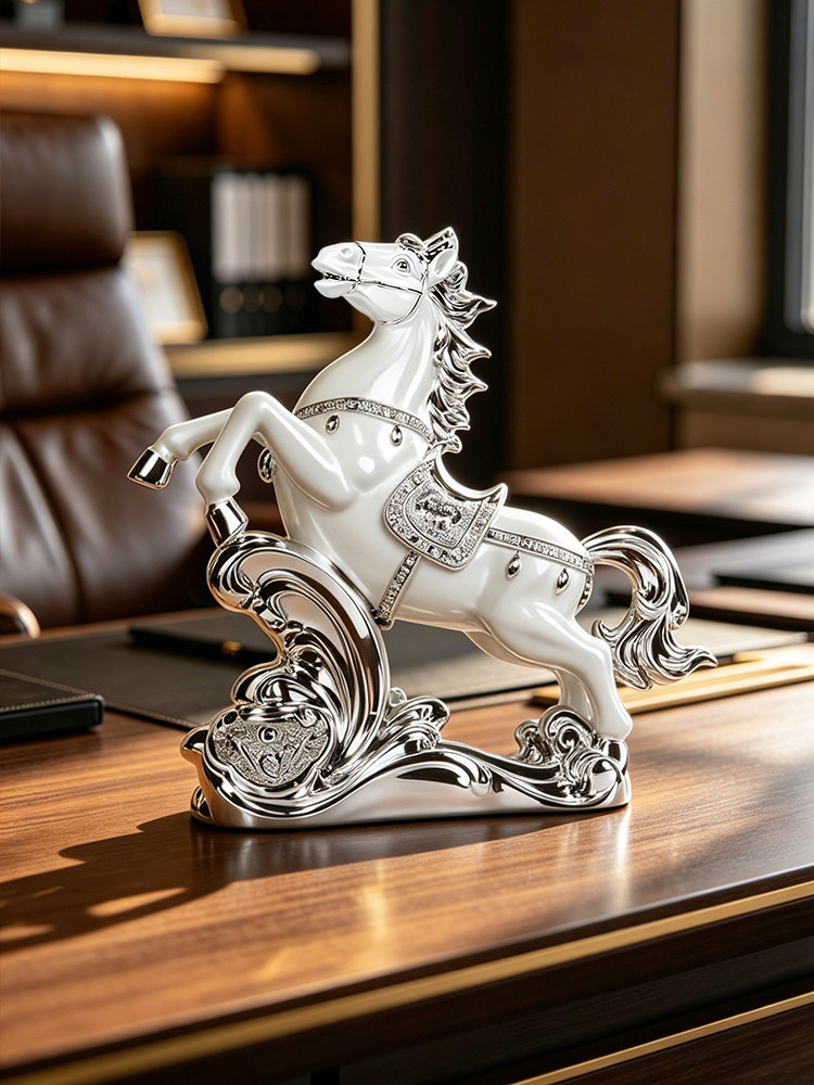 Home Decor Horse Statue Deskto - Resin Art Gift For Anniversary บทวิจารณ์และราคา