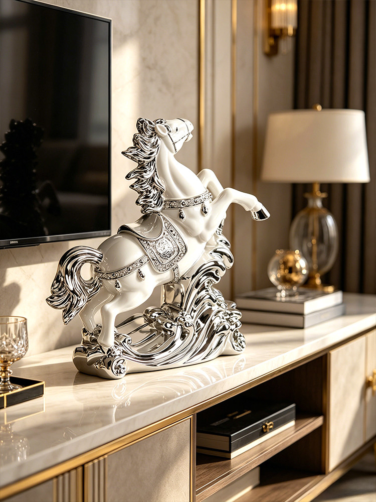 Home Decor Horse Statue Deskto - Resin Art Gift For Anniversary บทวิจารณ์และราคา