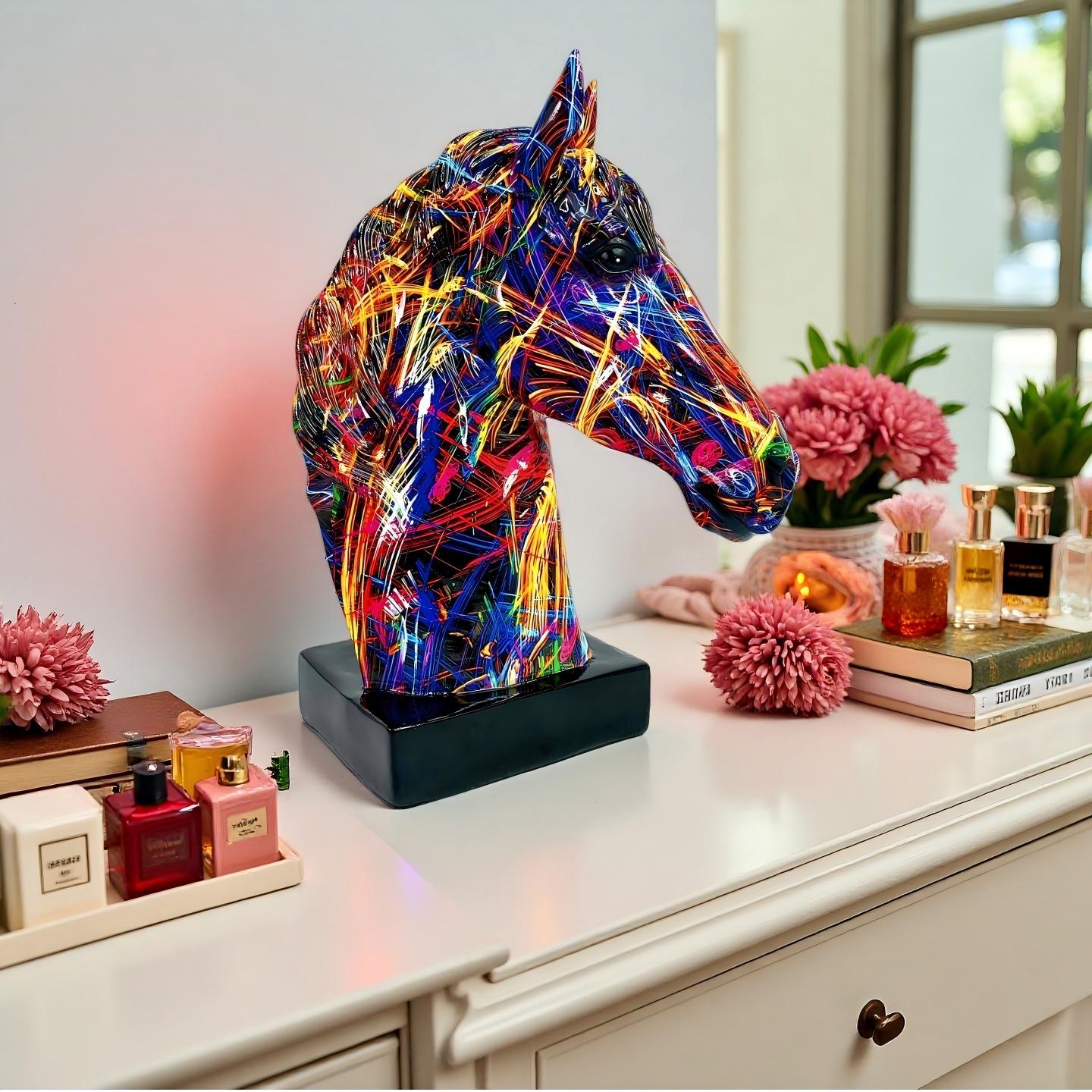 Creative Resin  Horse Head Orn - Resin Art Decor บทวิจารณ์และราคา