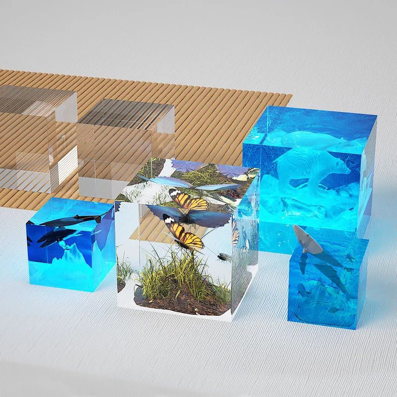 Clear Silicone Cube Molds Larg - Resin Art Cube บทวิจารณ์และราคา