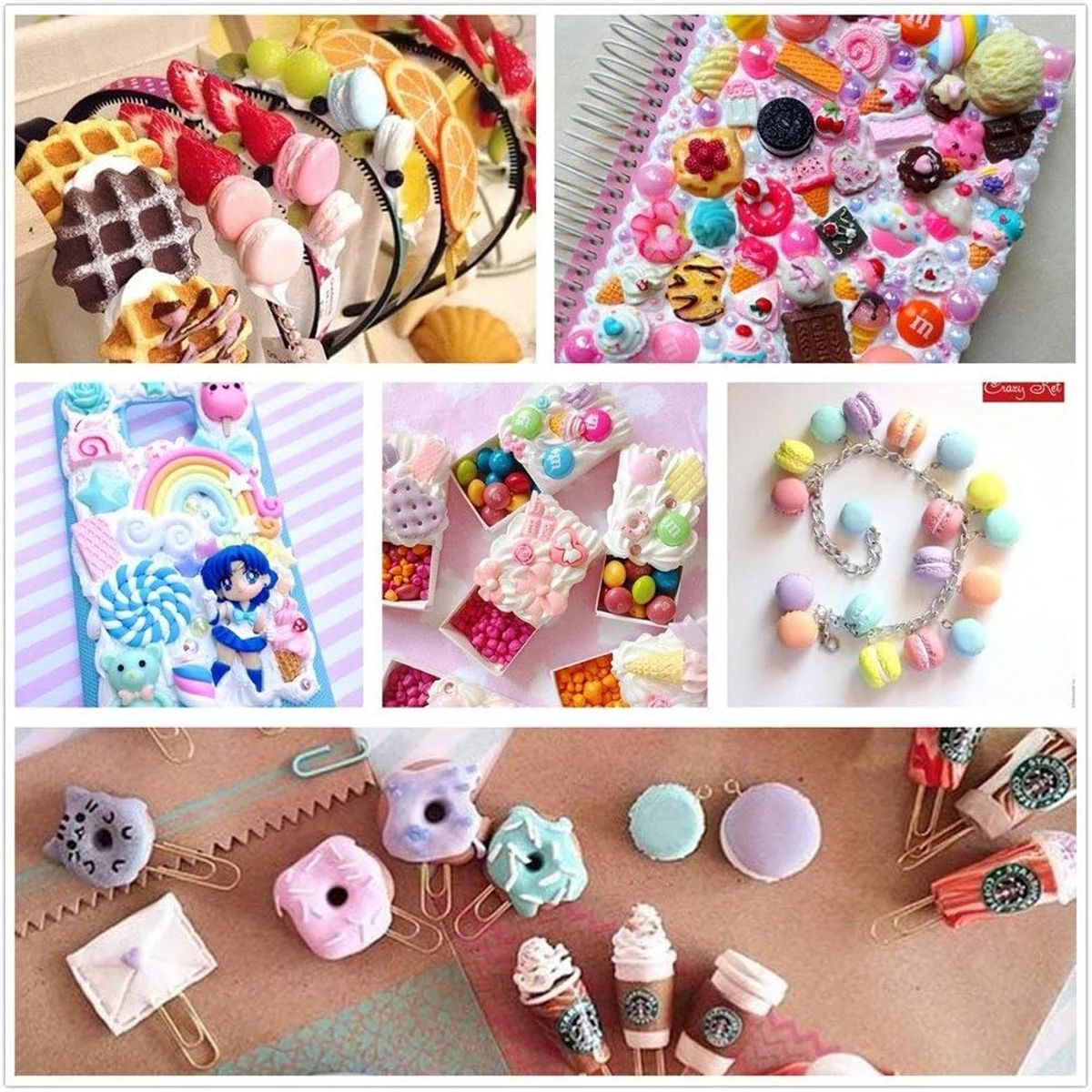 30pcs Random Candy Slime Charm - Resin Art Calligraphy บทวิจารณ์และราคา