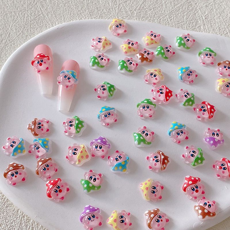 2/10/20pcs Kirby Nail Charms 3 - Resin Art Decor บทวิจารณ์และราคา