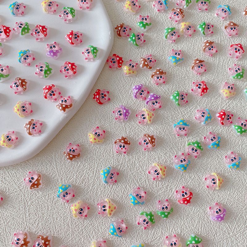 2/10/20pcs Kirby Nail Charms 3 - Resin Art Decor บทวิจารณ์และราคา