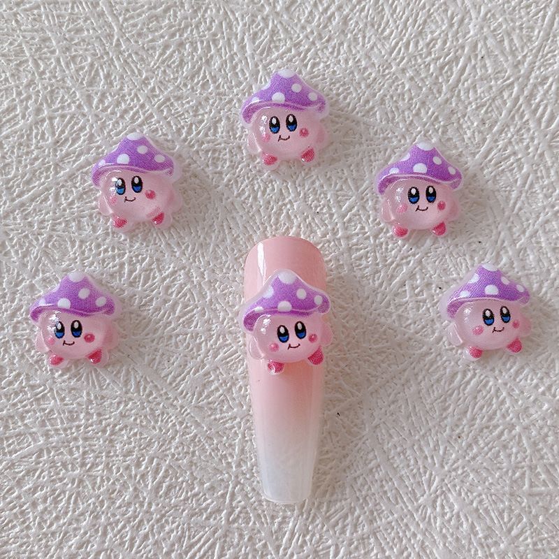 2/10/20pcs Kirby Nail Charms 3 - Resin Art Decor บทวิจารณ์และราคา