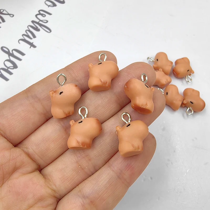 10pcs Cute Small Capybara Char - Resin Art Calligraphy บทวิจารณ์และราคา