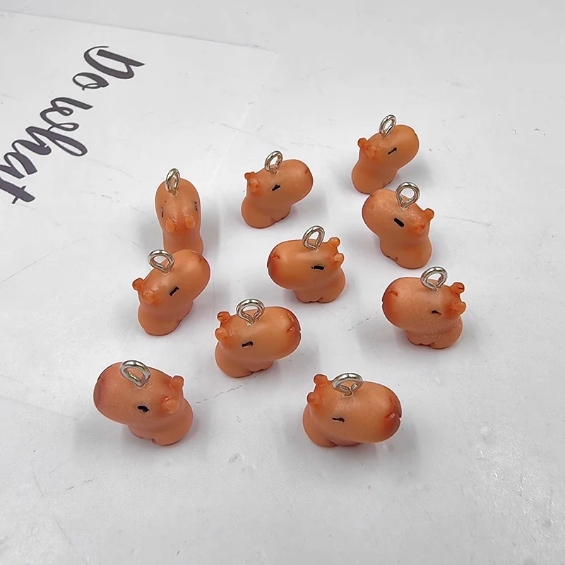 10pcs Cute Small Capybara Char - Resin Art Calligraphy บทวิจารณ์และราคา