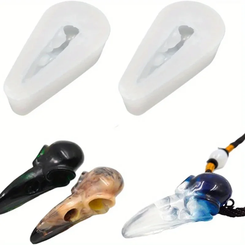 1 Pack Small 3D Crow Skull Sil - Resin Art And Jewelry บทวิจารณ์และราคา