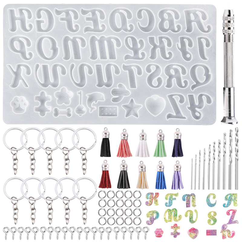 Alphabet Keychain Molds Alphab - Resin Art Letters บทวิจารณ์และราคา