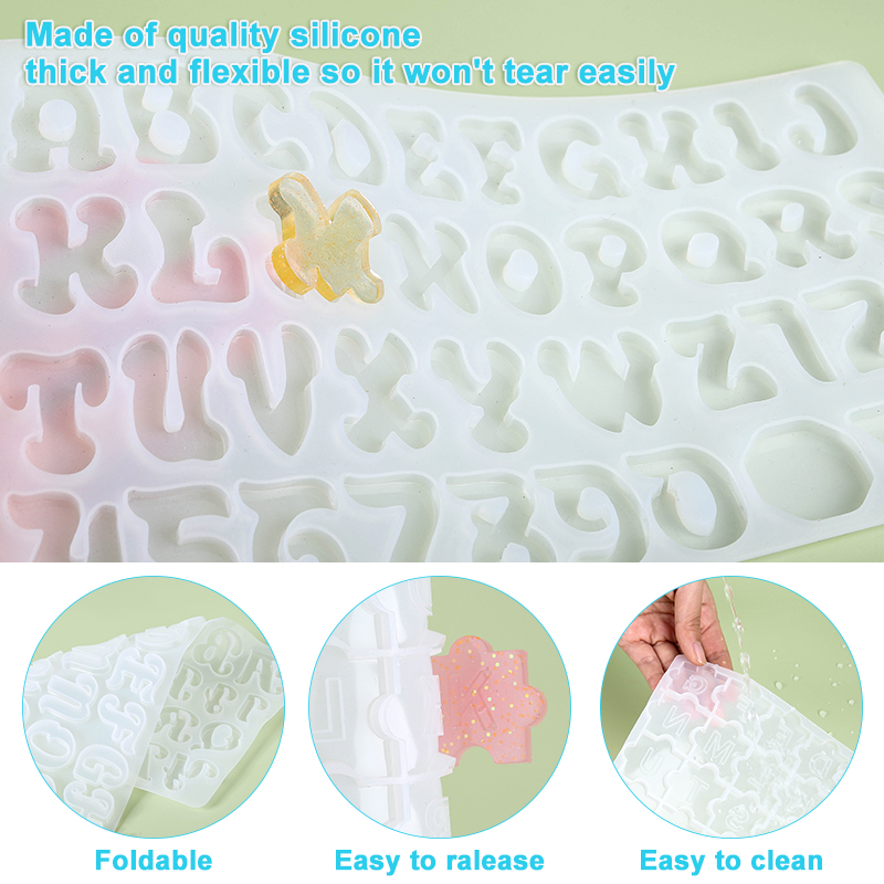 Alphabet Keychain Molds Alphab - Resin Art Letters บทวิจารณ์และราคา