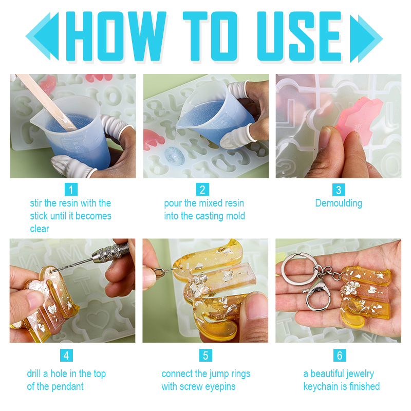Alphabet Keychain Molds Alphab - Resin Art Letters บทวิจารณ์และราคา