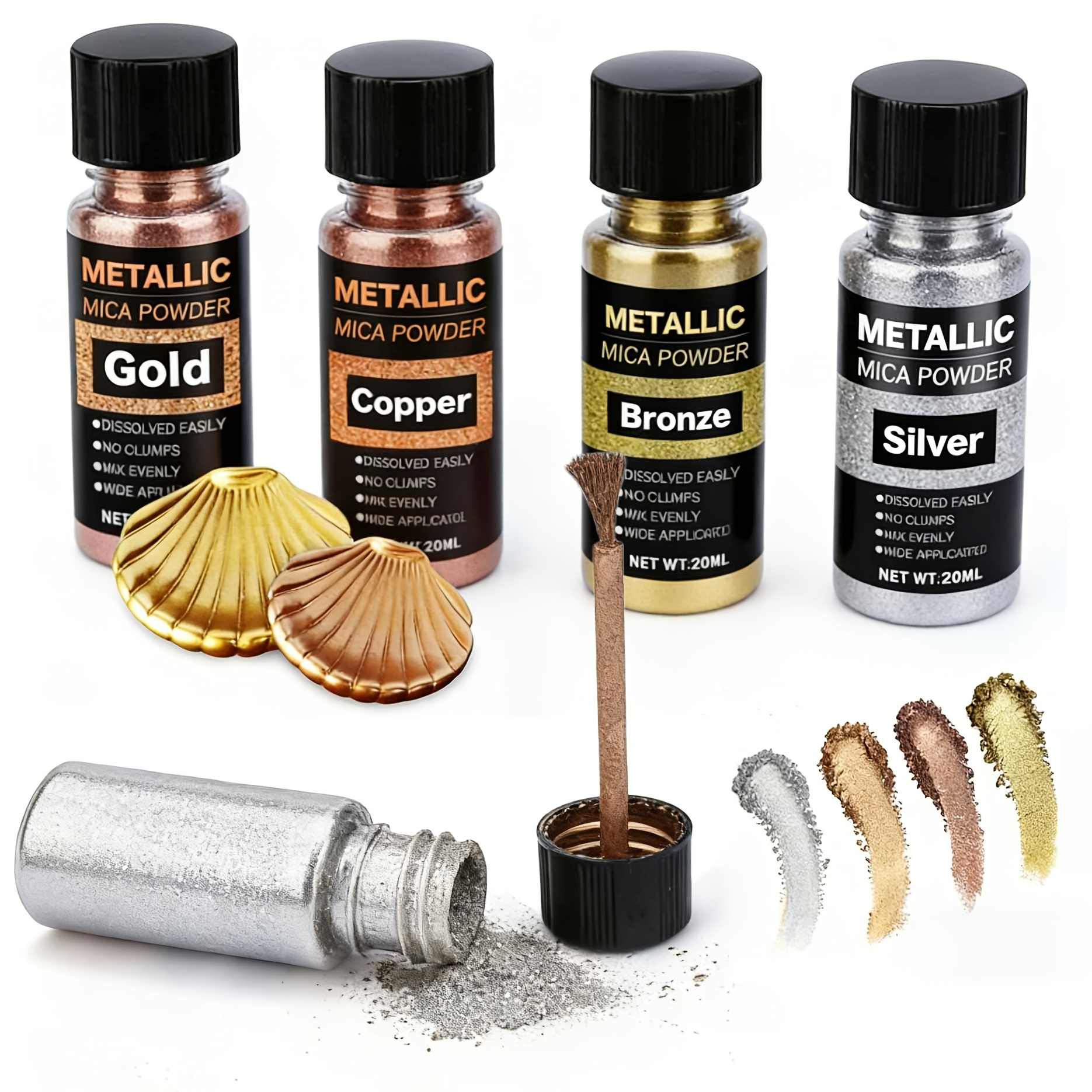 Metallic Mica Powder, Brushed  - Resin Art Letters บทวิจารณ์และราคา