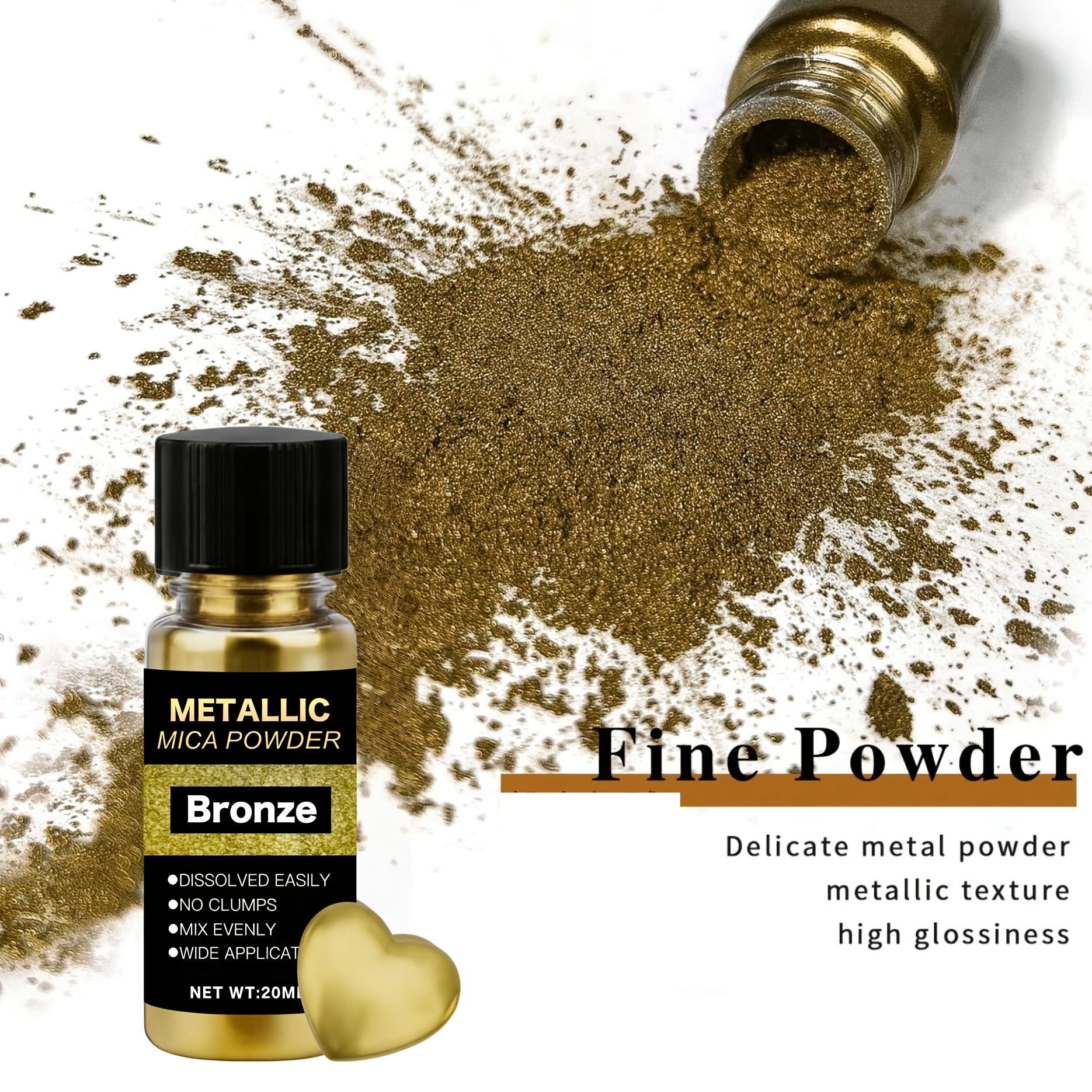 Metallic Mica Powder, Brushed  - Resin Art Letters บทวิจารณ์และราคา