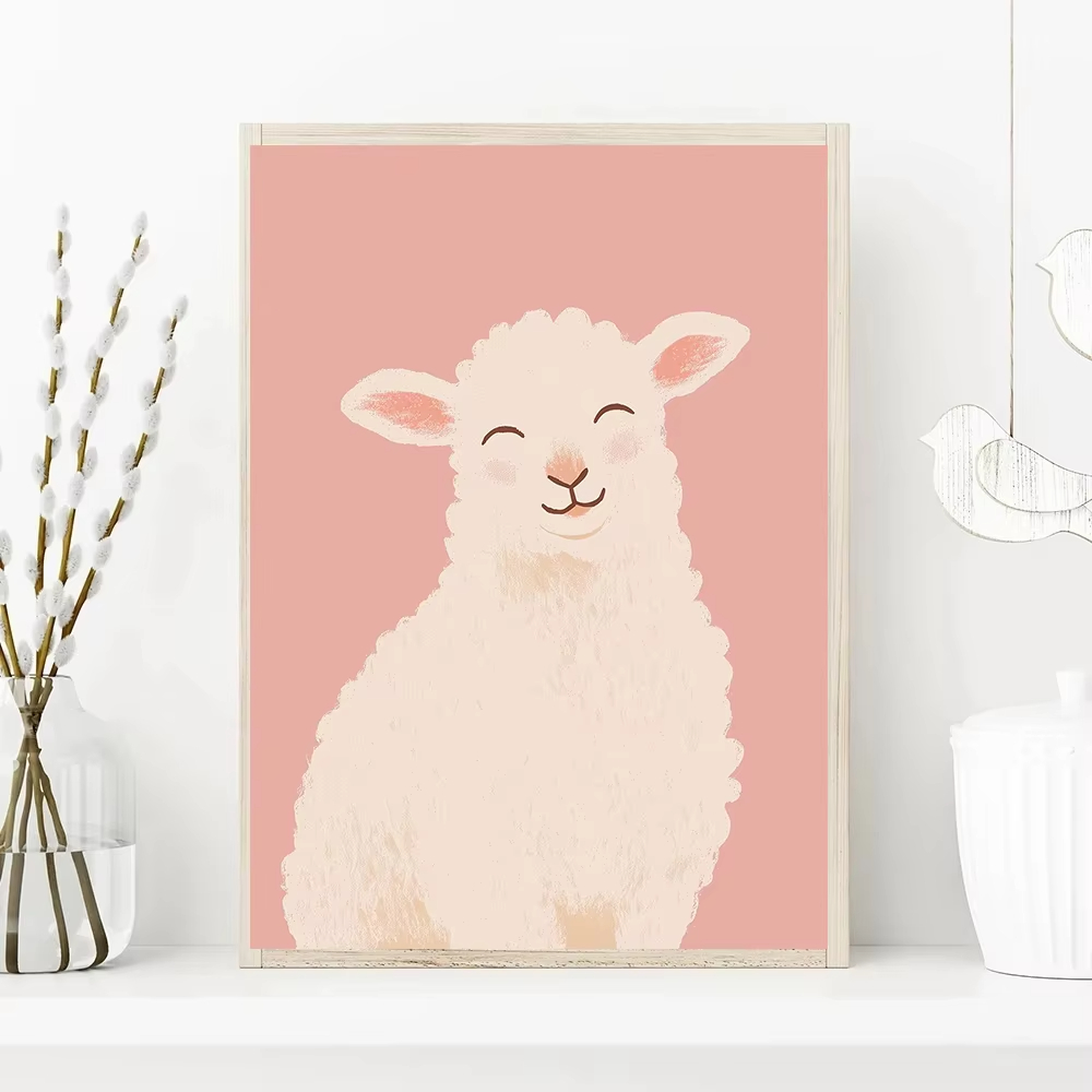 1PC Frameless Pink Cute Goose  - Resin Art On Canvas บทวิจารณ์และราคา