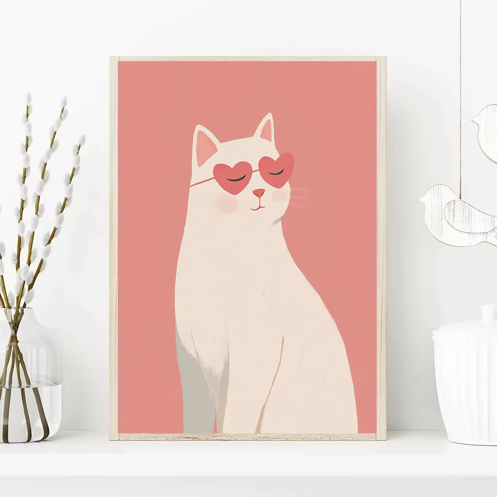 1PC Frameless Pink Cute Goose  - Resin Art On Canvas บทวิจารณ์และราคา