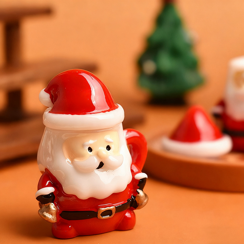 Mini Santa Teacup Ornament - R - Resin Art Decor บทวิจารณ์และราคา