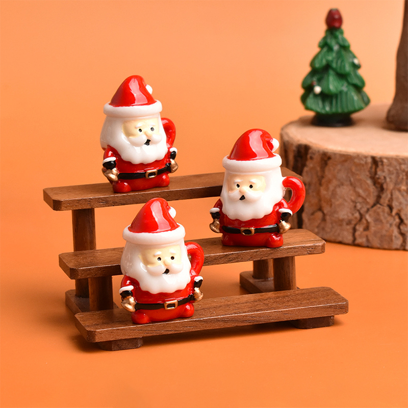 Mini Santa Teacup Ornament - R - Resin Art Decor บทวิจารณ์และราคา