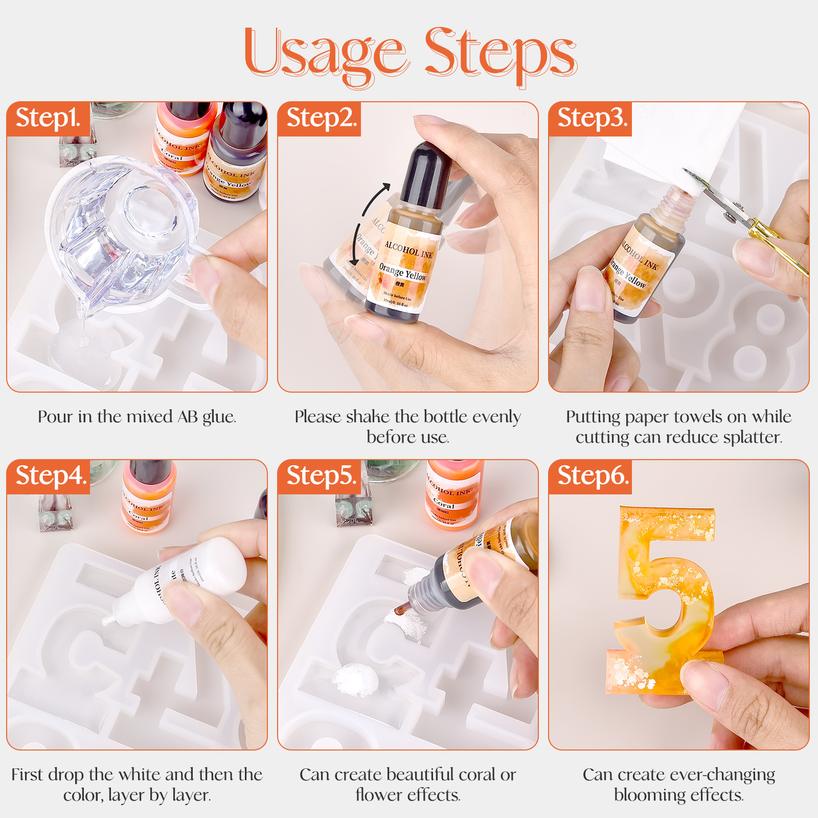 10ml Art Ink Alcohol Resin Pig - Resin Art Alcohol Ink บทวิจารณ์และราคา
