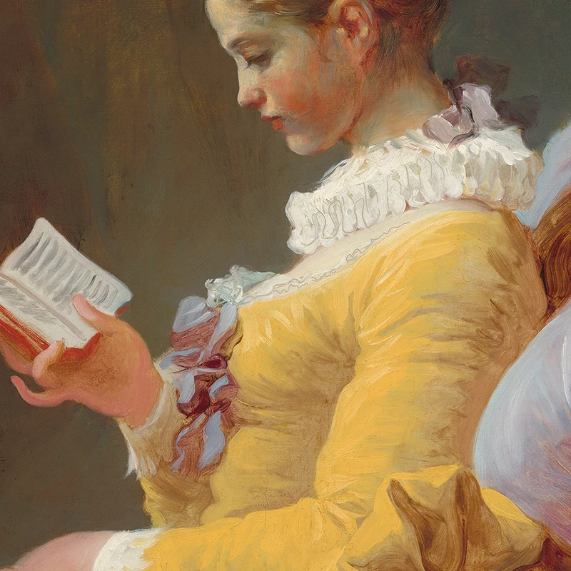 Girl Reading Vintage Oil Paint - Resin Art On Canvas บทวิจารณ์และราคา