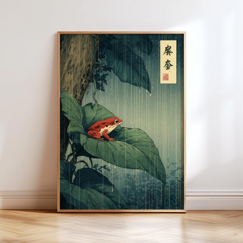 Frameless ,1pc Japanese Frog C - Resin Art On Canvas บทวิจารณ์และราคา