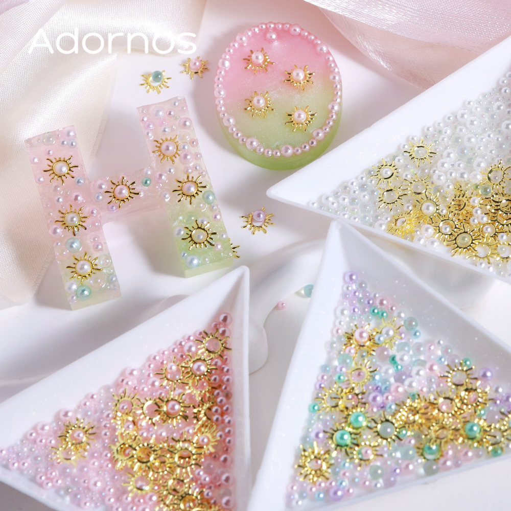 Mixed Size Pearl Beads Epoxy R - Resin Art Earrings Material บทวิจารณ์และราคา
