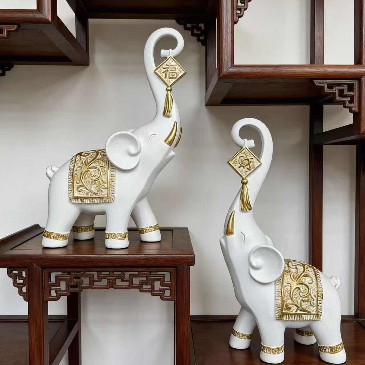 One Pair Chinese Style Lucky W - Resin Art Gift For Anniversary บทวิจารณ์และราคา