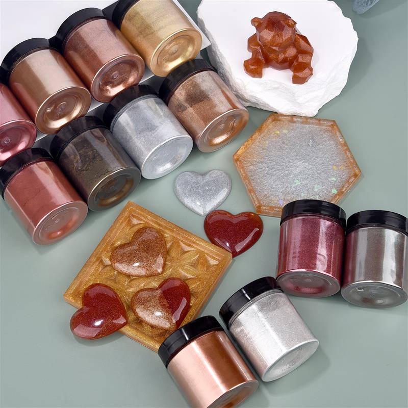 50g Shimmer Metallic Gold Silv - Resin Art Letters บทวิจารณ์และราคา