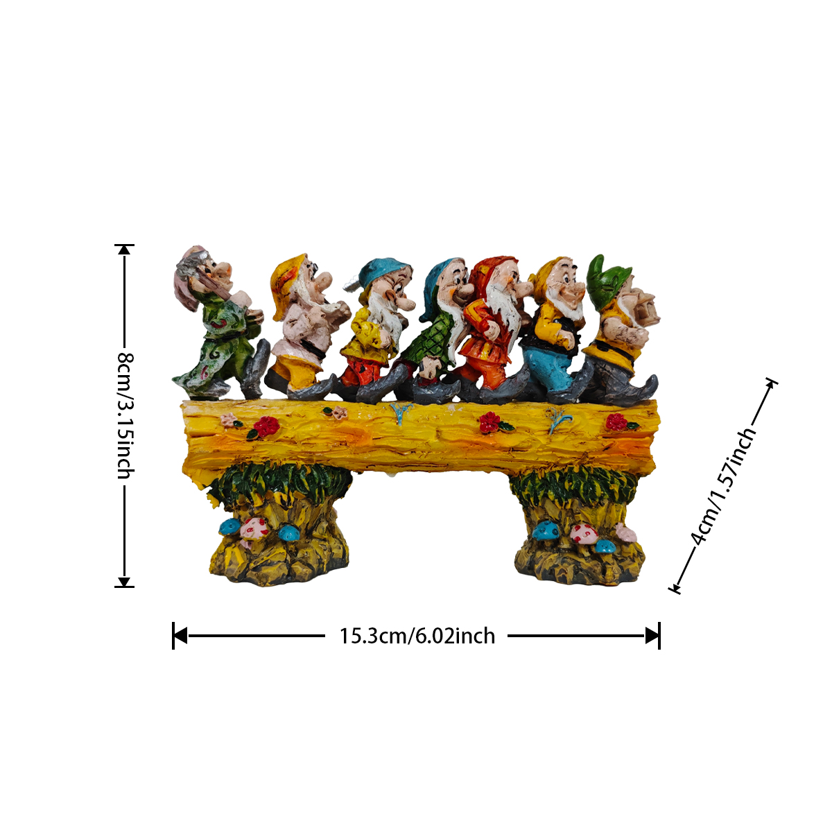 Cute Seven Dwarfs Stump Statue - Resin Art Aesthetic บทวิจารณ์และราคา