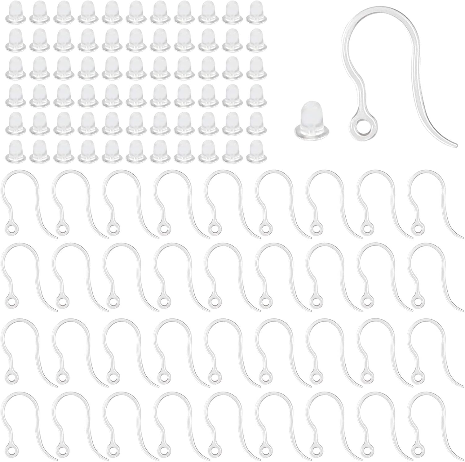 40pcs Clear Plastic Earring Ho - Resin Art Calligraphy บทวิจารณ์และราคา