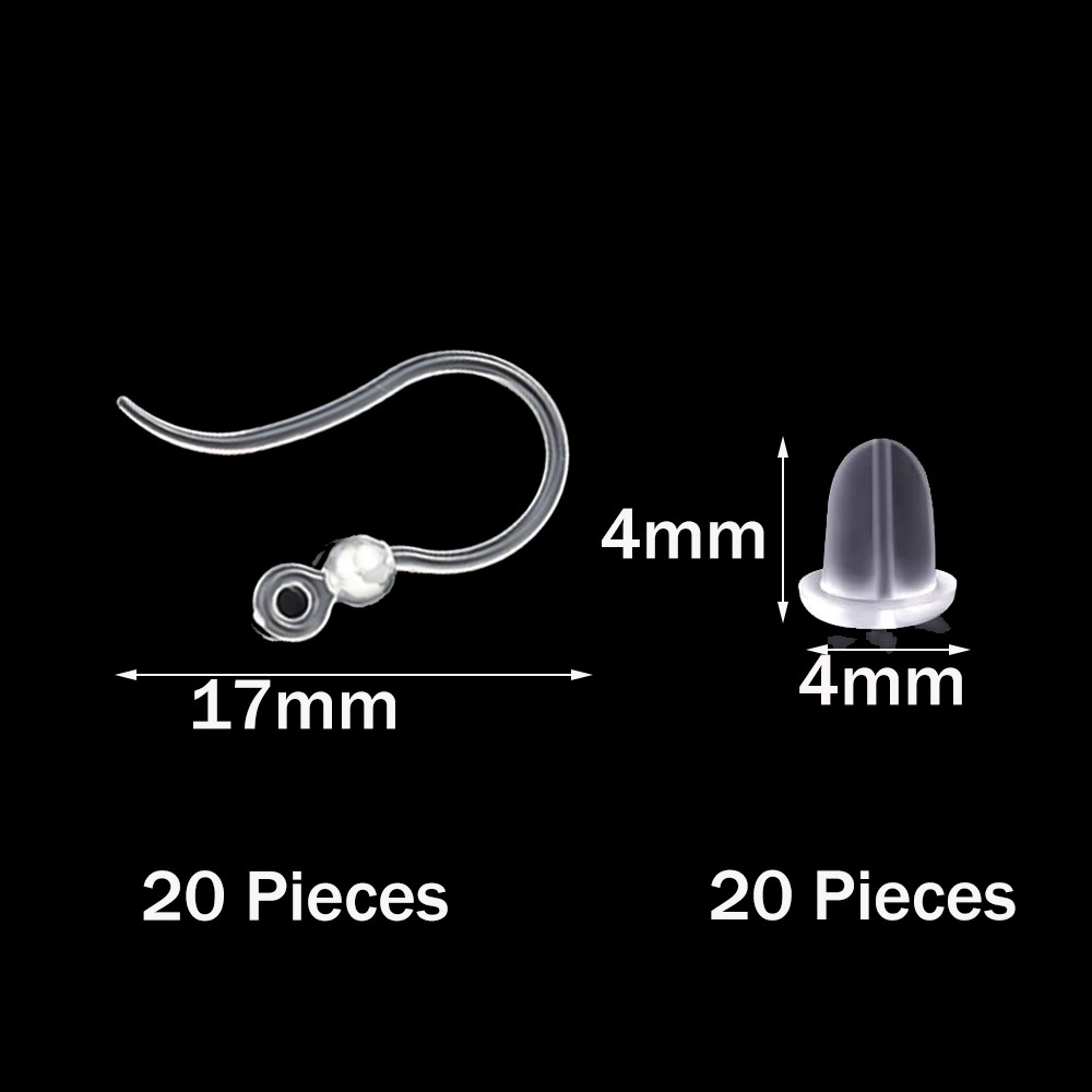 40pcs Clear Plastic Earring Ho - Resin Art Calligraphy บทวิจารณ์และราคา