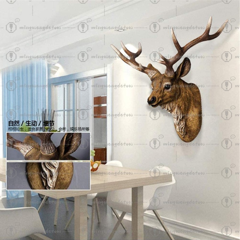 Faux Deer Head 17 inch Faux An - Resin Art Decor บทวิจารณ์และราคา