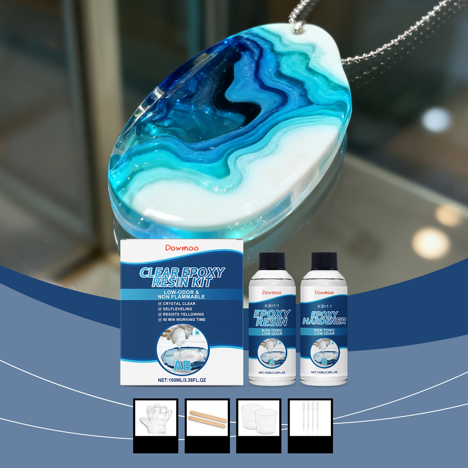 DIY Crystals Clear Epoxys Resi - Resin Art And Jewelry บทวิจารณ์และราคา