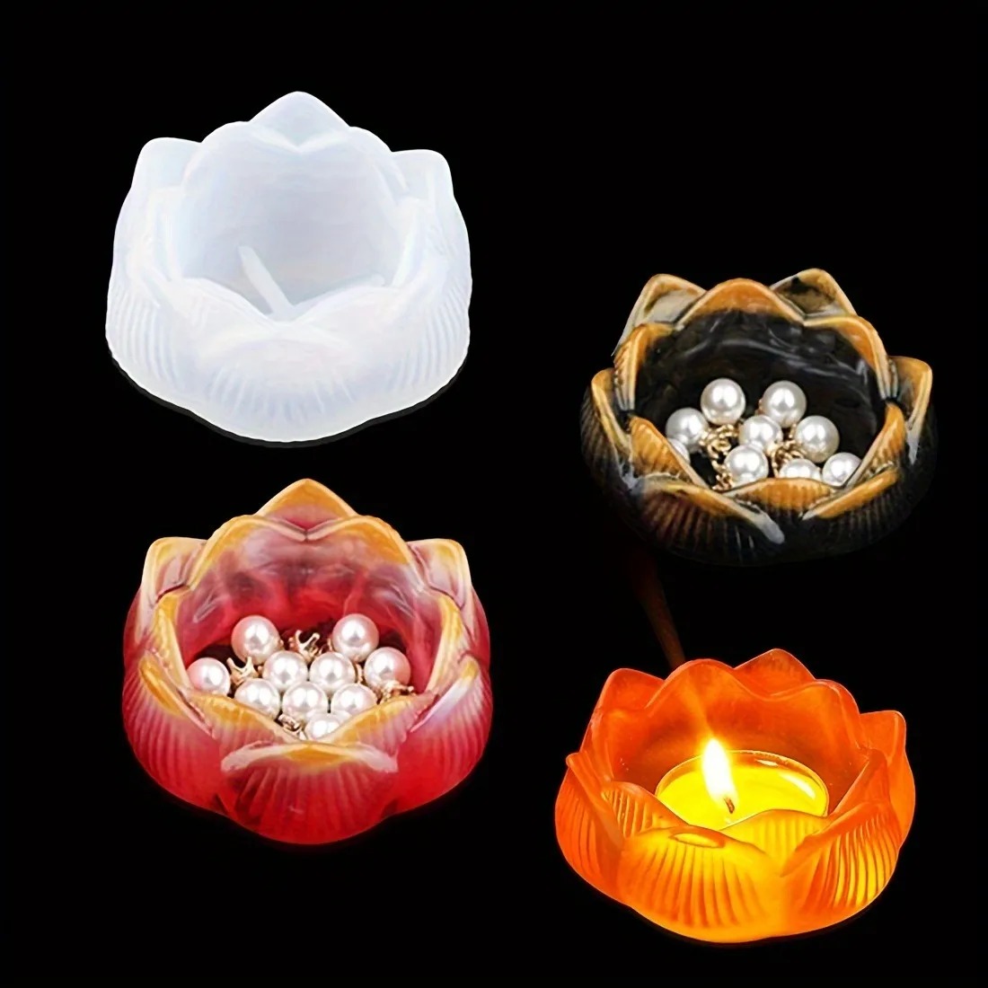 1pc DIY Lotus Flower Silicone  - Dried Flower Pressed บทวิจารณ์และราคา