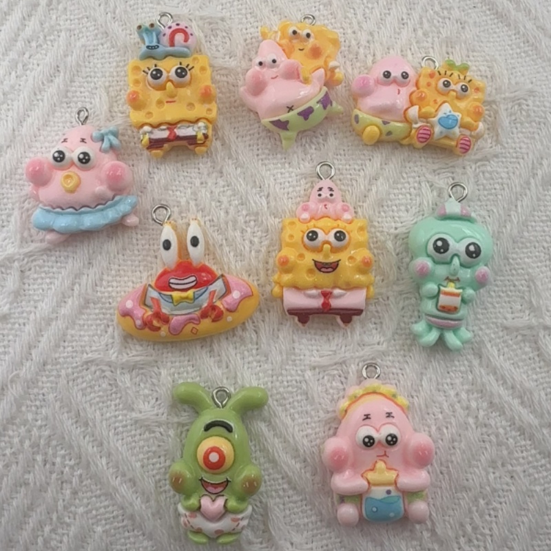 10pcs cartoon resin pendant, D - Resin Art Calligraphy บทวิจารณ์และราคา