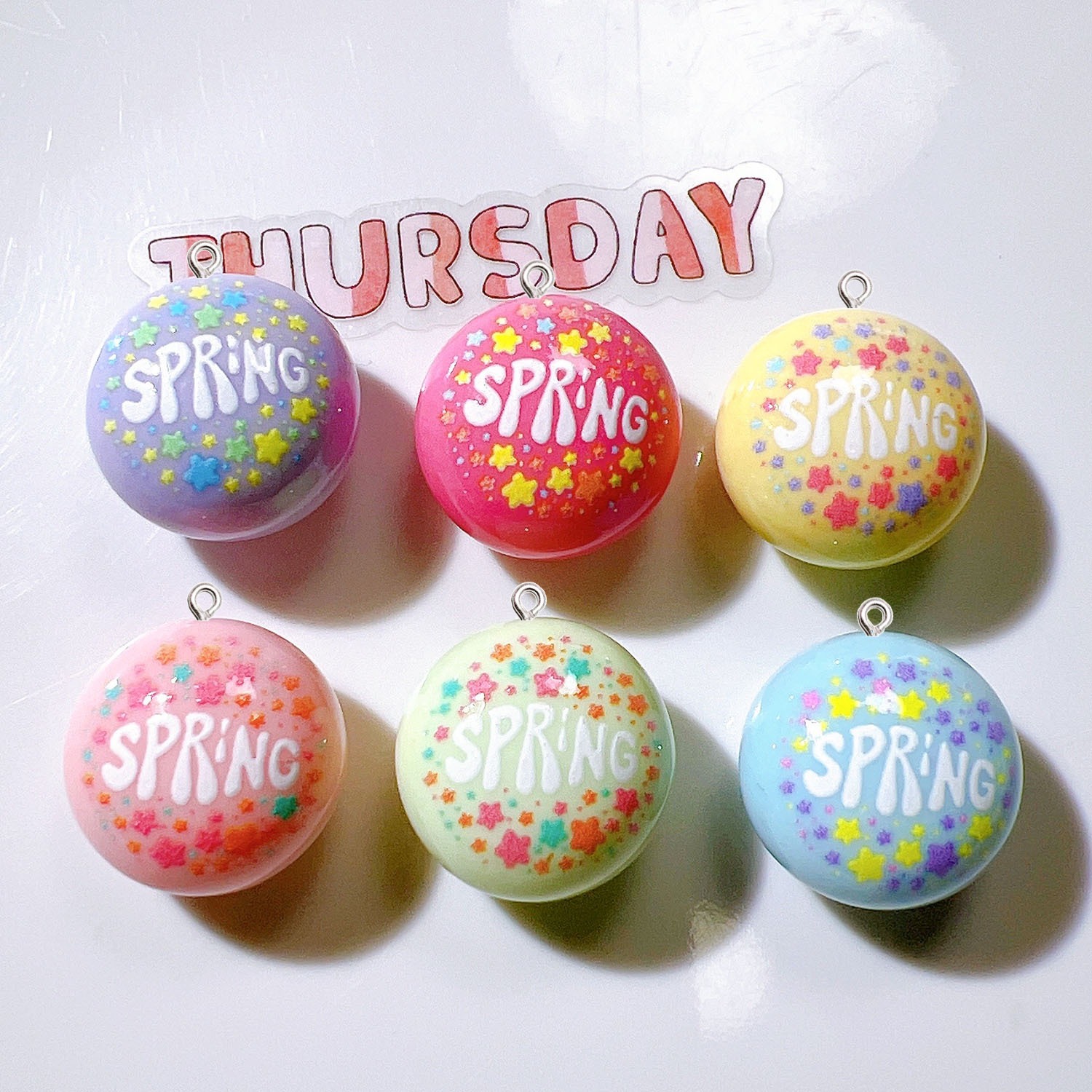 10Pcs Circular Planar Resin Ch - Resin Art Earrings Material บทวิจารณ์และราคา