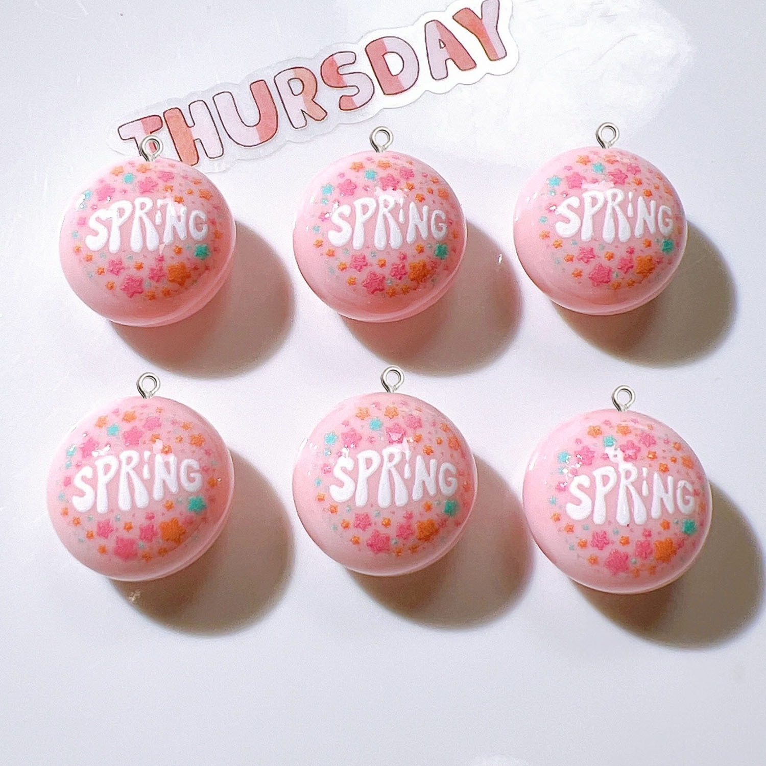 10Pcs Circular Planar Resin Ch - Resin Art Earrings Material บทวิจารณ์และราคา