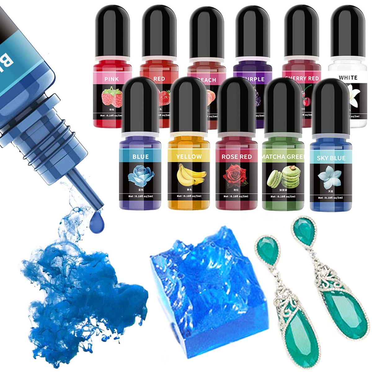 5ml/Bottle Epoxy Resin Pigment - Resin Art And Jewelry บทวิจารณ์และราคา