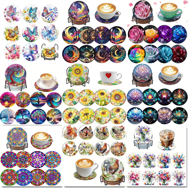 8 Pieces of Diamond Art Painti - Resin Art Painting บทวิจารณ์และราคา