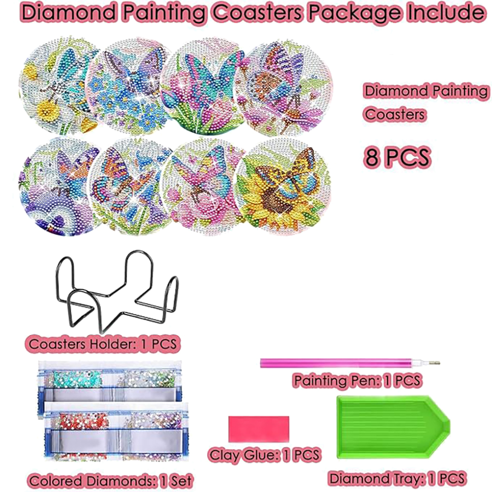 8 Pieces of Diamond Art Painti - Resin Art Painting บทวิจารณ์และราคา