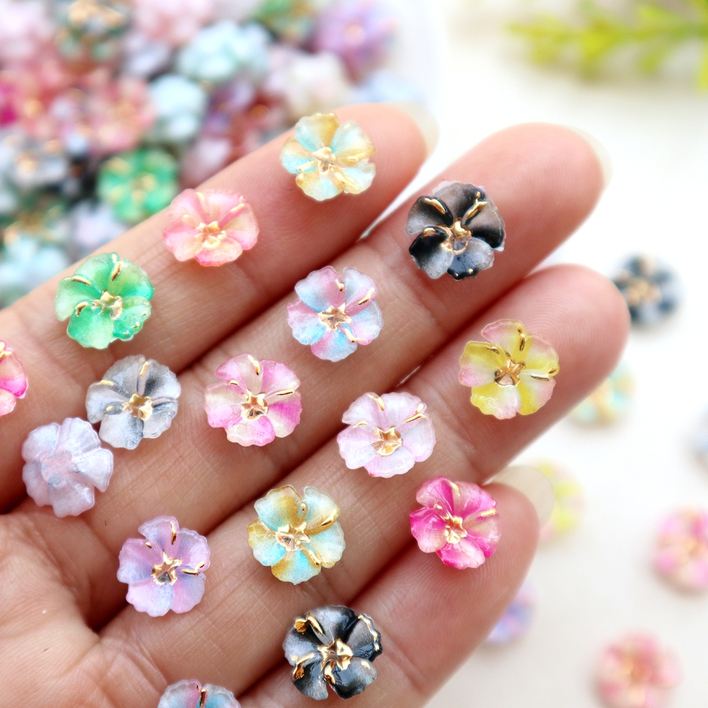 30pcs Mini Resin Flower Caboch - Resin Art Decor บทวิจารณ์และราคา
