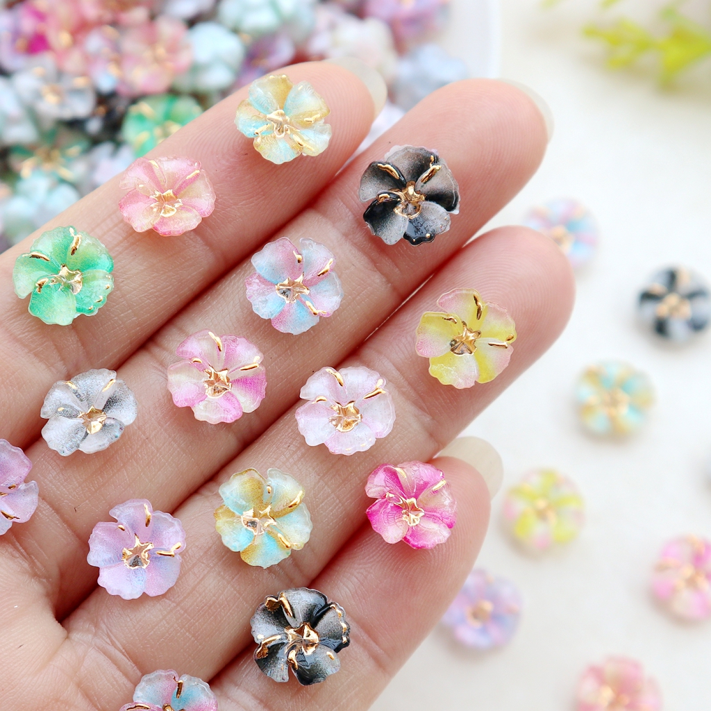 30pcs Mini Resin Flower Caboch - Resin Art Decor บทวิจารณ์และราคา