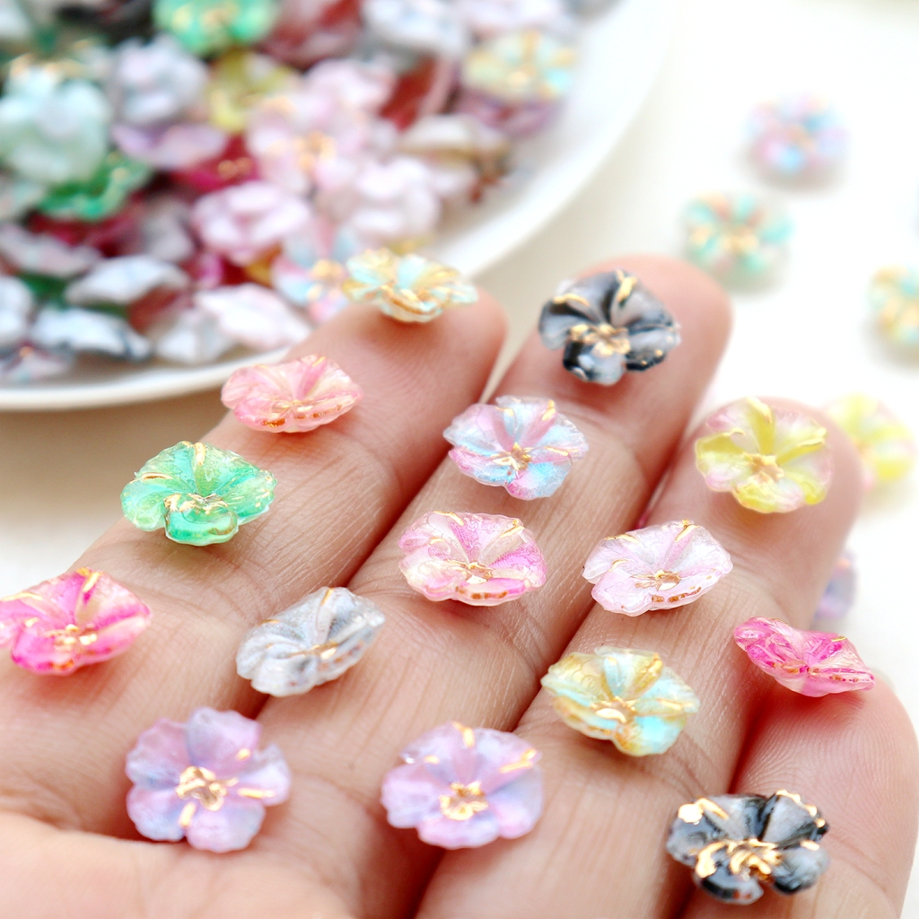 30pcs Mini Resin Flower Caboch - Resin Art Decor บทวิจารณ์และราคา