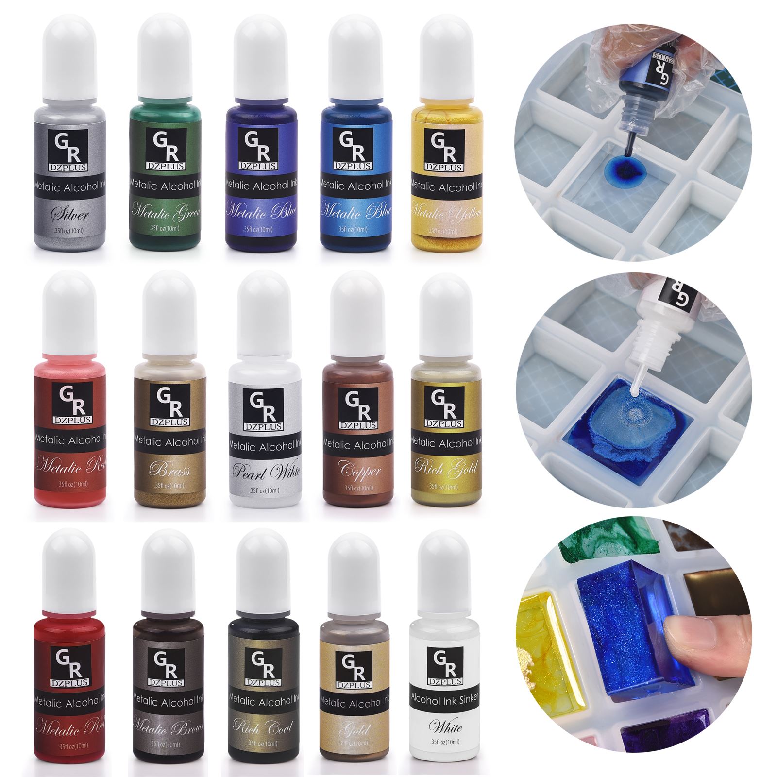 1 Set Resin Pigment Kit Art In - Resin Art Alcohol Ink บทวิจารณ์และราคา